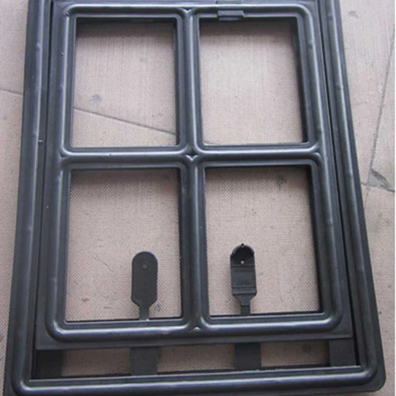 HULIANFU Pet Accessories Two Size Black Dog Gate Quiet Out and In Puppy Cats Door Easy To Install Light Weight Suitable for Large Pets - Deanwangkt