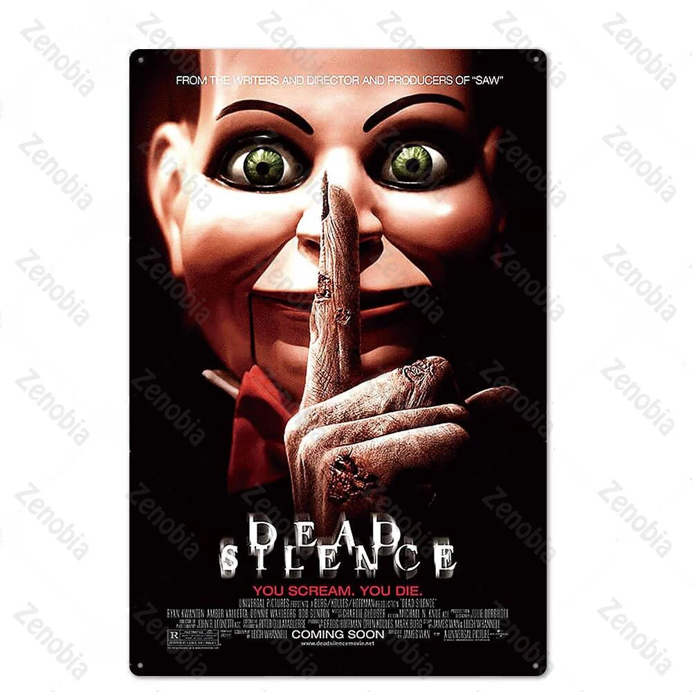 HULIANFU Vintage Horror Movies Metal Poster Wall Art Stickers for Pub Bar Club Home Wall Room Decoration Retro Mtal Sign Plaque Tin Plate - Deanwangkt