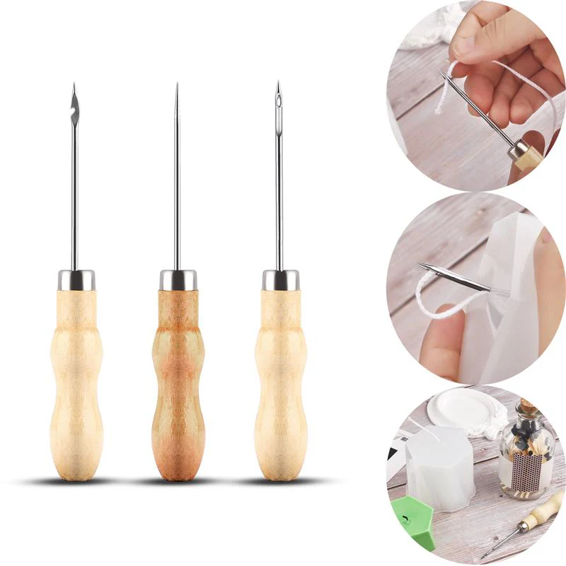 HULIANFU Round Hole Cone for DIY Silicone Mold Making Punch Tool Hand Drill Equipment Practical Gadget Punching Needle Candle Wick Tools - Deanwangkt