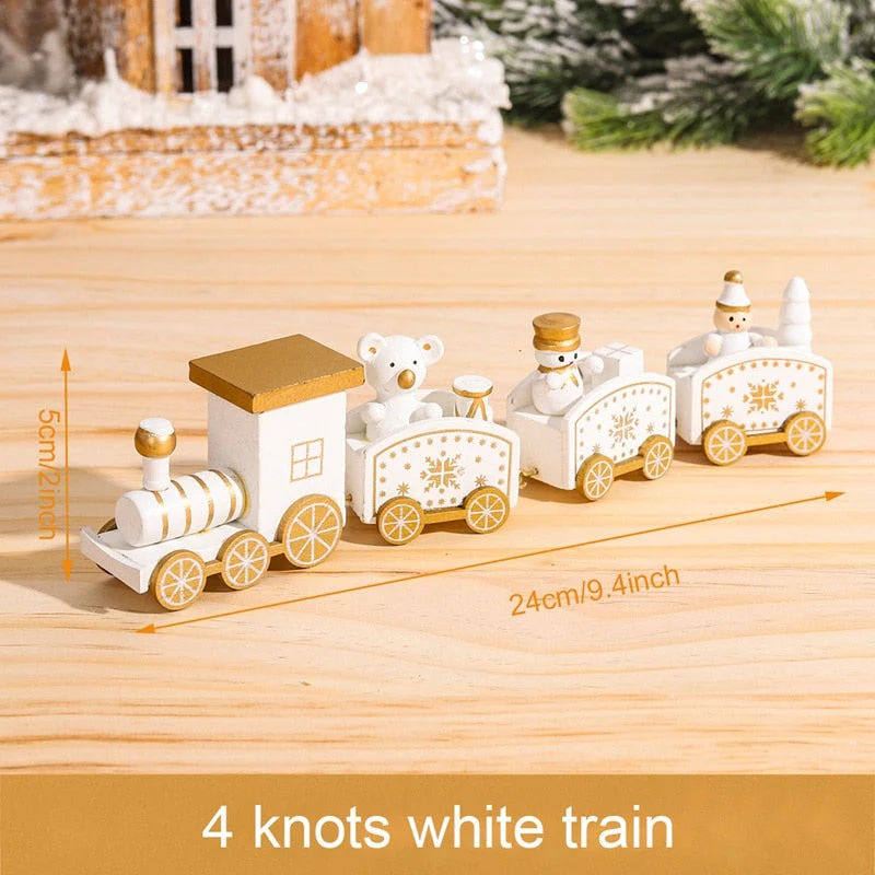 HULIANFU Merry Christmas Wooden Train Ornament Christmas Decoration For Home Santa Claus Gift Natal Navidad Noel  New Year Xmas Decor - Deanwangkt