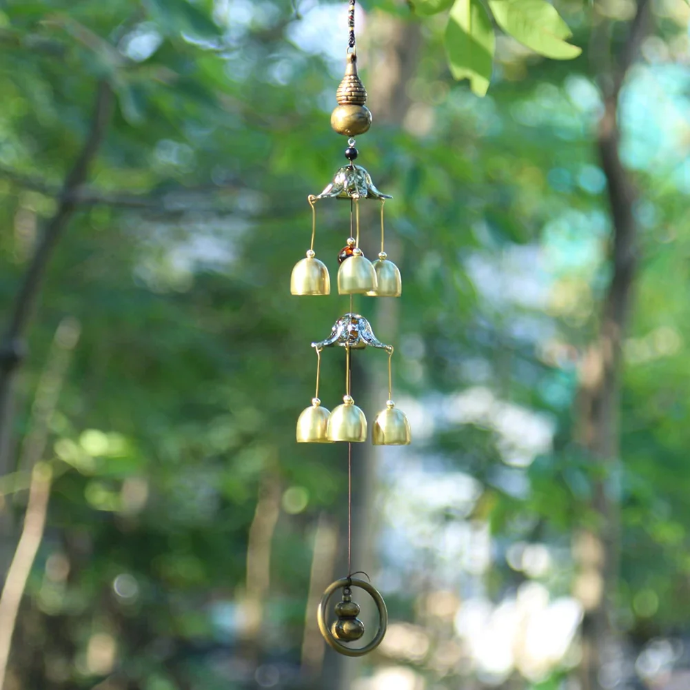 HULIANFU Outdoor Living Wind Chimes Yard Garden Tubes Bells Copper Antique Windchime Wall Hanging Home Decor Decoration wind chimes - Deanwangkt