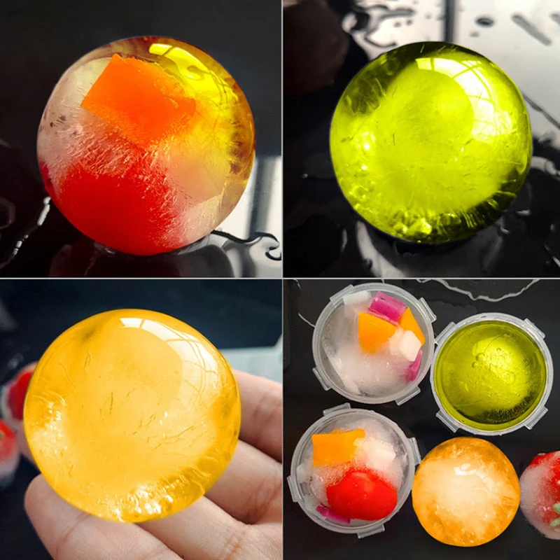 HULIANFU Round 4 Cavity Ice Mould Ice Ball Maker DIY Ice Cream Mold Plastic Whiskey Ice Cube Tray Bar Accessories Tool форма для льда - Deanwangkt