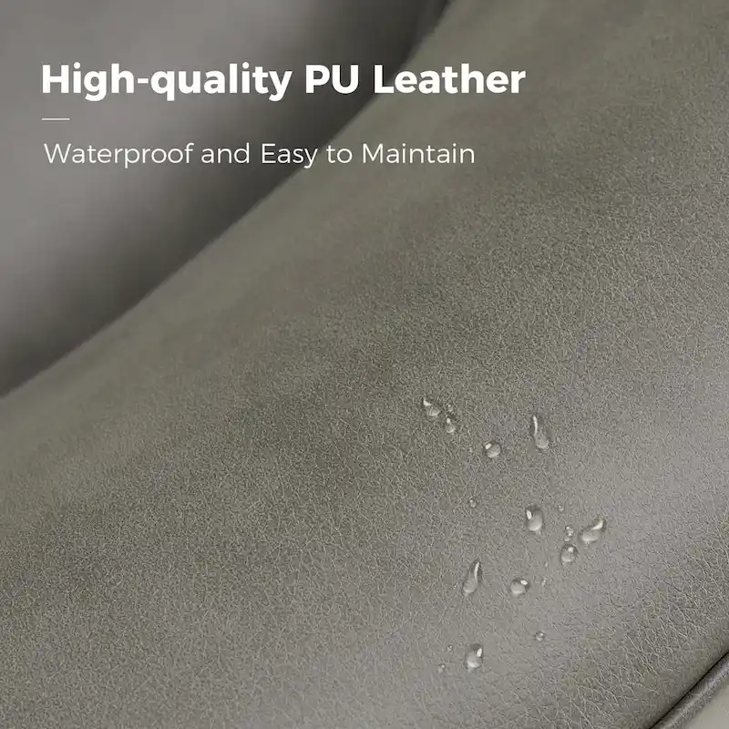 Haley Modern Swivel Barrel Faux Leather Chair with Solid Wood Base Set of 2 by HULALA HOME