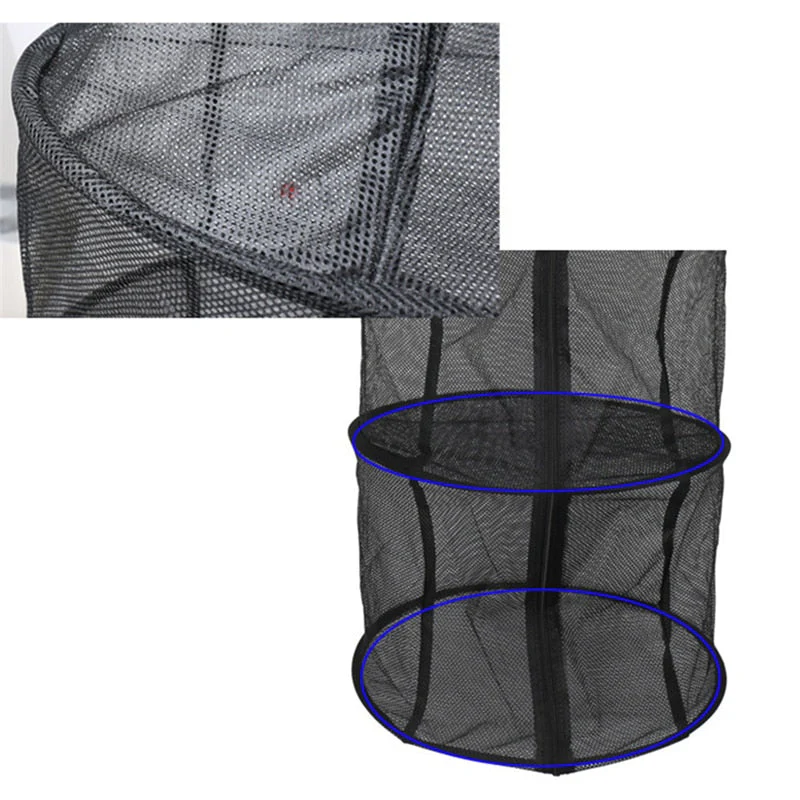 HULIANFU Portable Drying Dryer Rack Net Folding 3 Layer Clothes Hanging Mesh Bag Dish Shelf for Outdoor Camping Herbs Flowers Buds - Deanwangkt