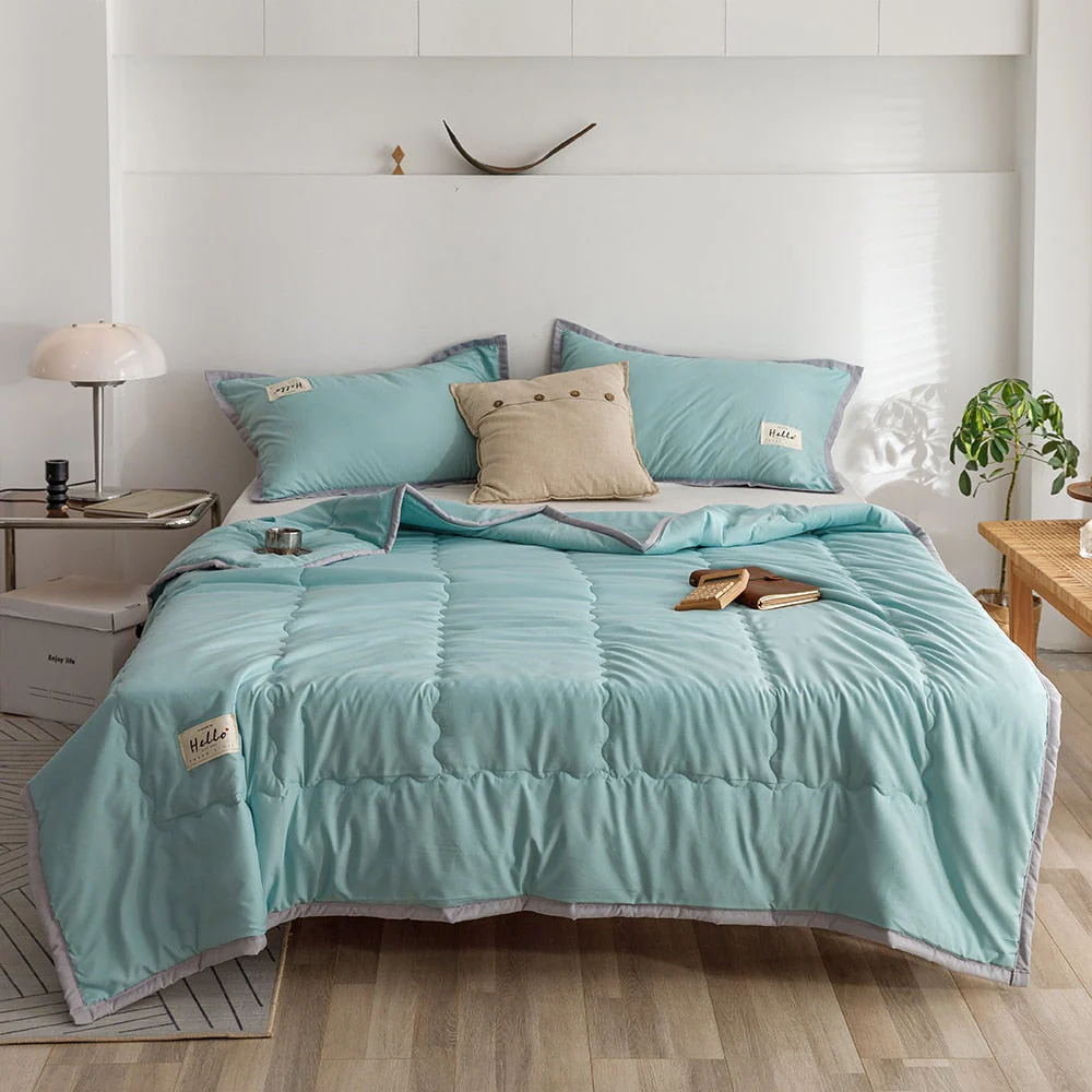 HULIANFU   YanYangTian Summer bedspread quilted blankets Air conditioning quilt bed linen for single bed Couple bed quilt 150 Single duvet - Deanwangkt