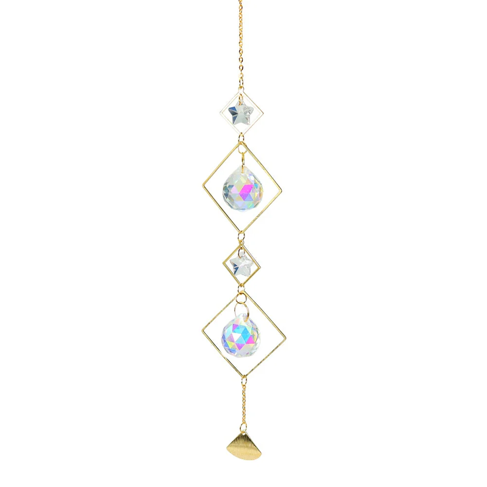 HULIANFU Prism Suncatcher,Hanging Window Crystals,Rainbow Light Catcher,Crystal Sun 50mm Catcher,Summer Gift,Octagon Beads - Deanwangkt