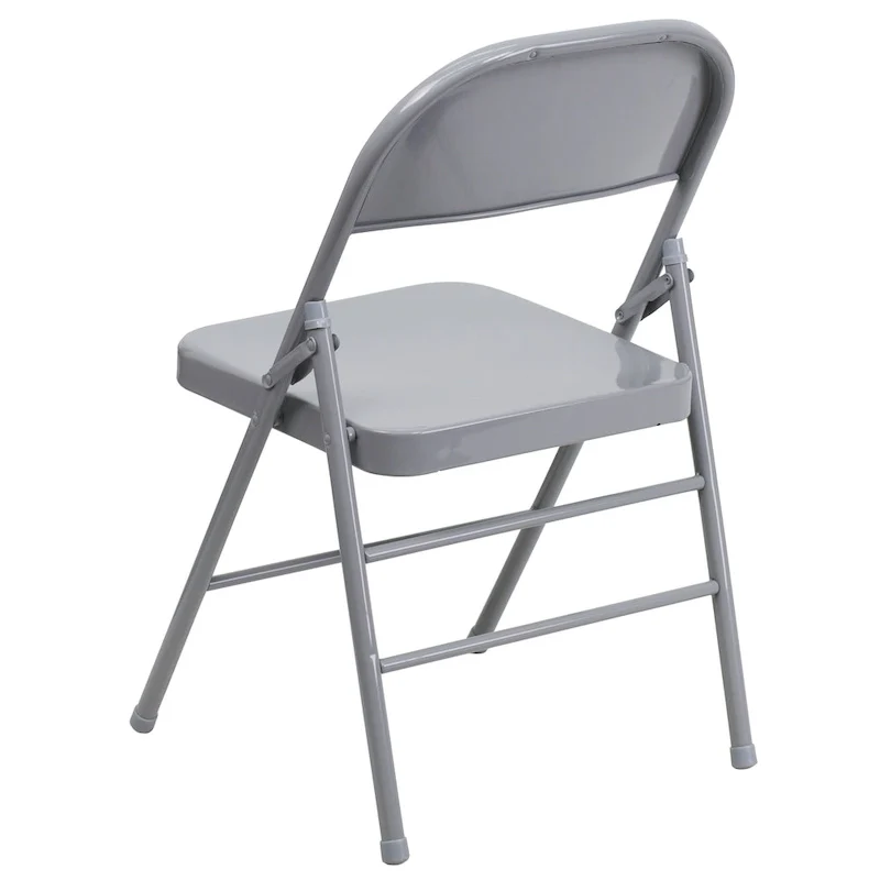 4 Pack Triple Braced & Double Hinged Metal Folding Chair