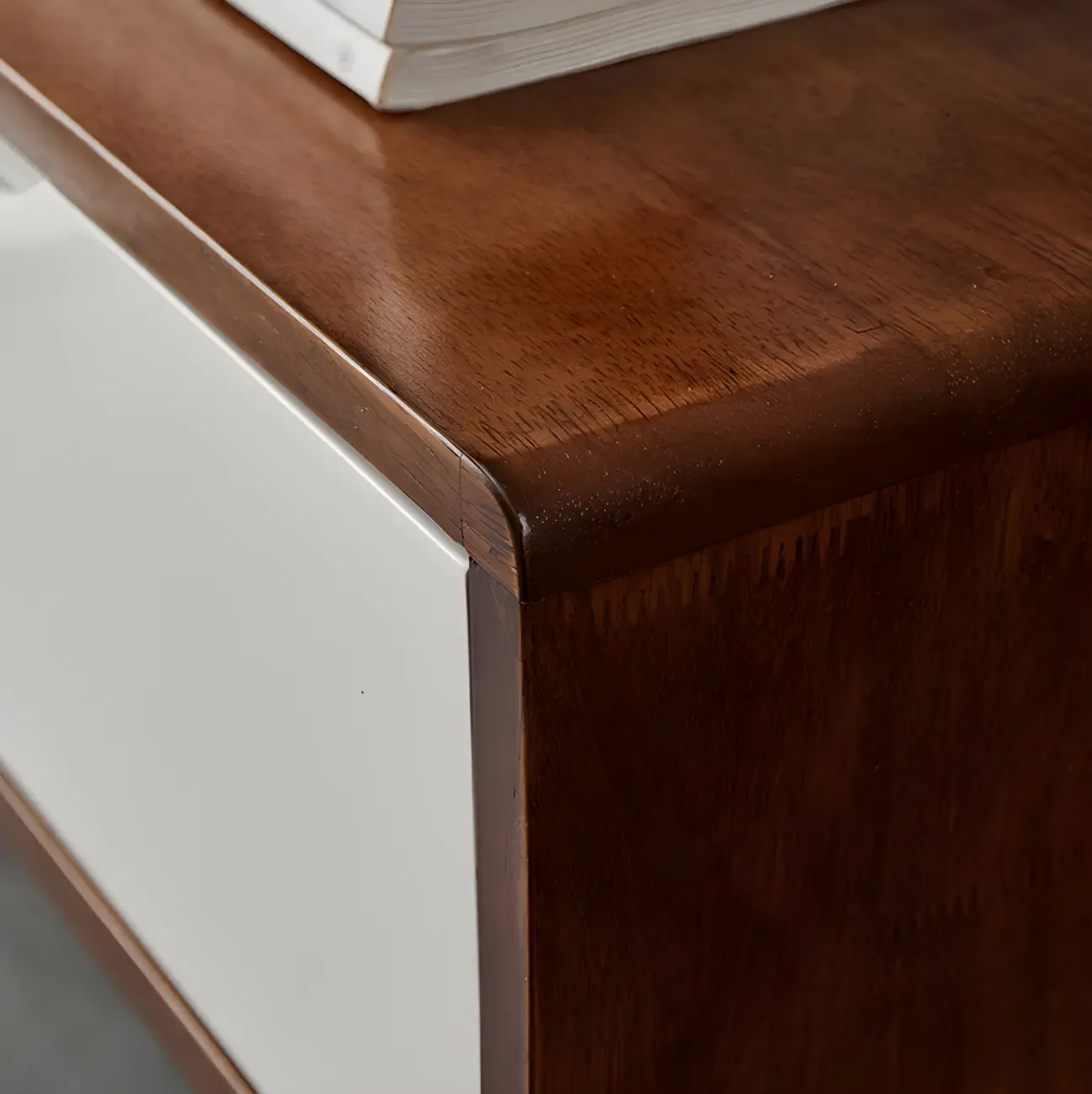 Rubberwood Wall Mount TV Stand Entertainment Center