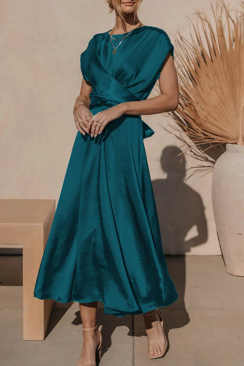 hulianfu Celebrities Elegant Solid Bandage U Neck Dresses(6 Colors) - Deanwangkt