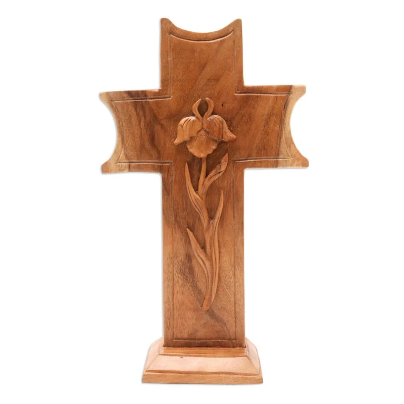 Novica Handmade Blessed Is Jesus Wood Sculpture