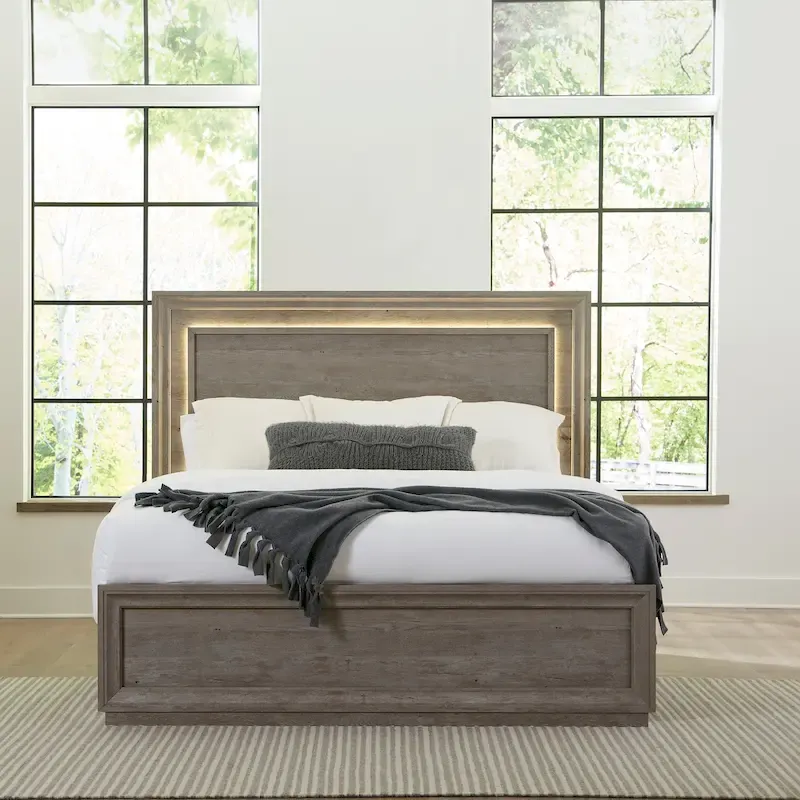 Horizons Graystone King Panel Bed