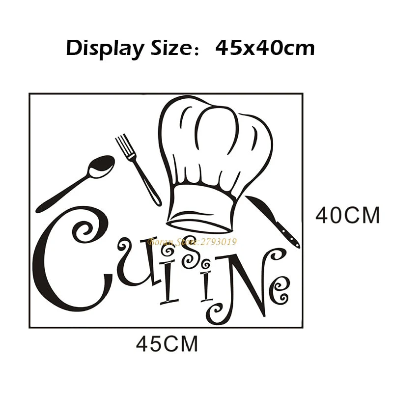 HULIANFU Kitchen Wall Stickers Vinyl Wall Decals for Kitchen English Quote Home Decor Art Decorative Stickers PVC Dining Room For Bar PVC - Deanwangkt