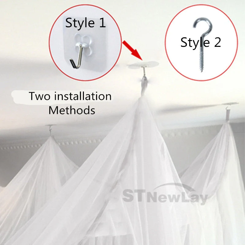 HULIANFU Sexy Mosquito Net Palace Four Door King/Queen Double Size Home Single  Bed Prevent Insect Outdoor Square Grace White Canopy Net - Deanwangkt