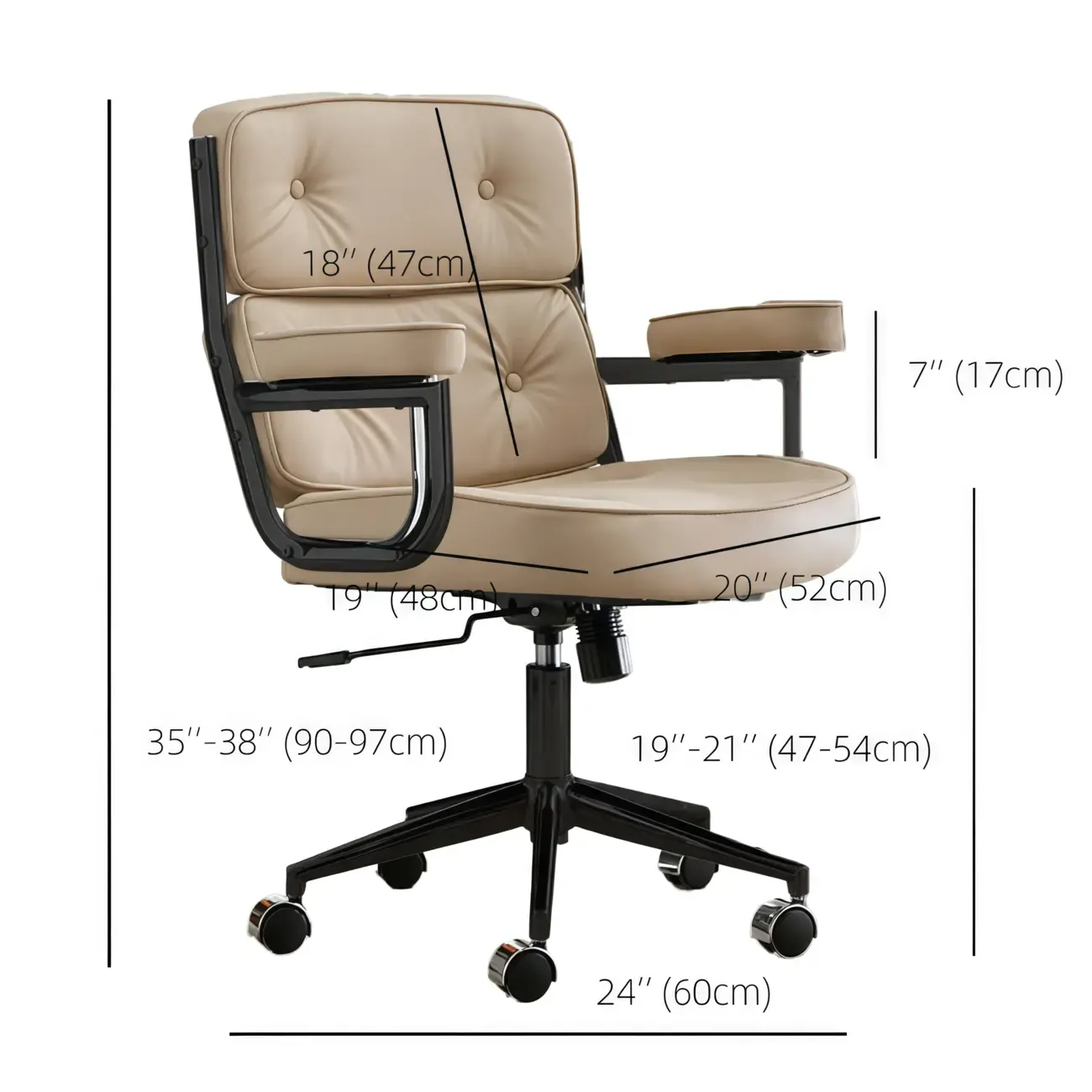 Modern Leather Adjustable Ergonomic Tilt Office Chair