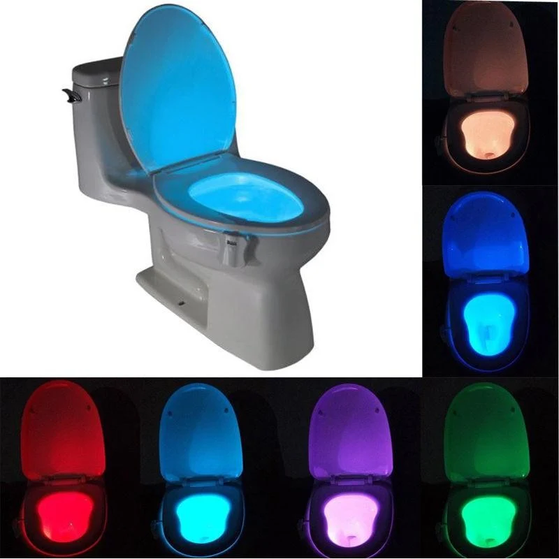 HULIANFU Smart Bathroom Toilet Nightlight LED Body Motion Activated On/Off Seat Sensor Lamp 8 multicolour Toilet lamp hot - Deanwangkt