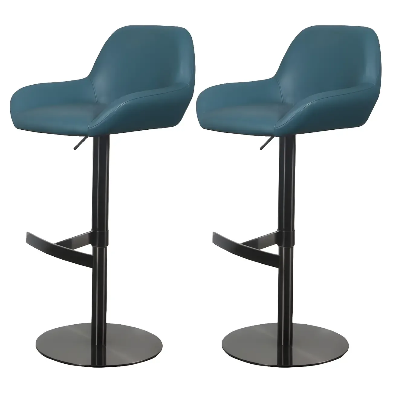 Glossy Metal Bucket Swivel Adjustable Bar Stools