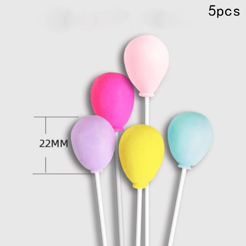 HULIANFU Soft Clay Number Balloon Cake Birthday Topper 1st Birthday Party Decorations Kids Baby Shower Girl  Happy Birthday Cake Topper - Deanwangkt