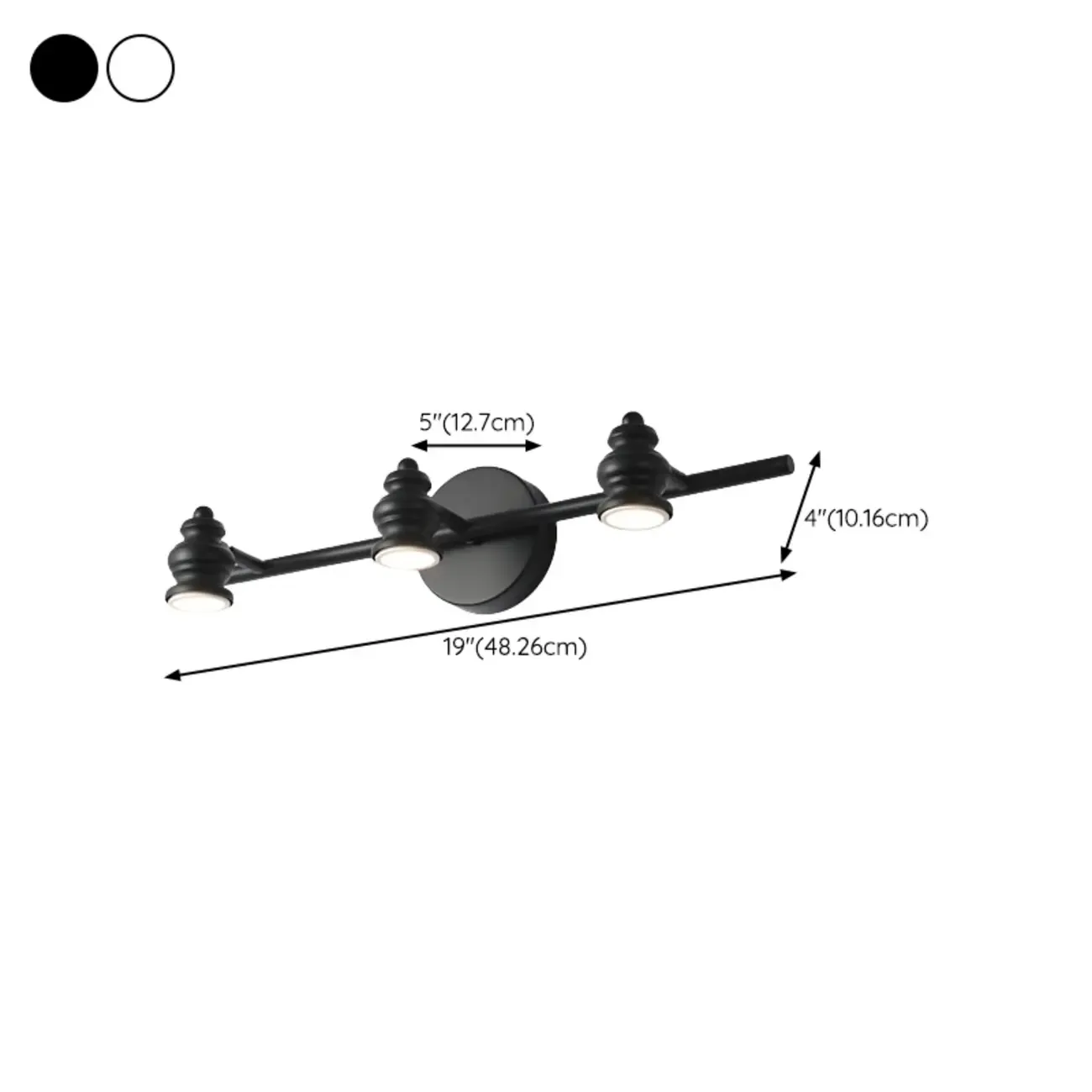 Large 4-Light Straight Metal Bathroom Vanity Lights