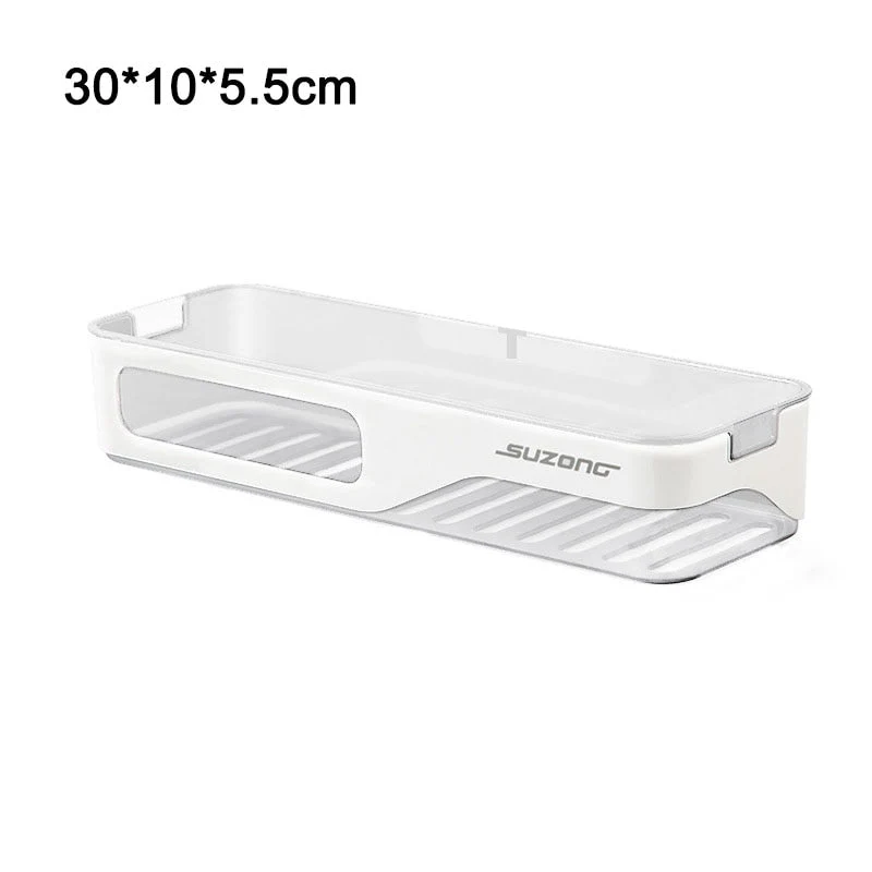 HULIANFU Wall Mounted Bathroom Shelf Shampoo Shower Organizer Punch-Free Bathroom Shelves Storage Rack Drainage Holder Household Items - Deanwangkt