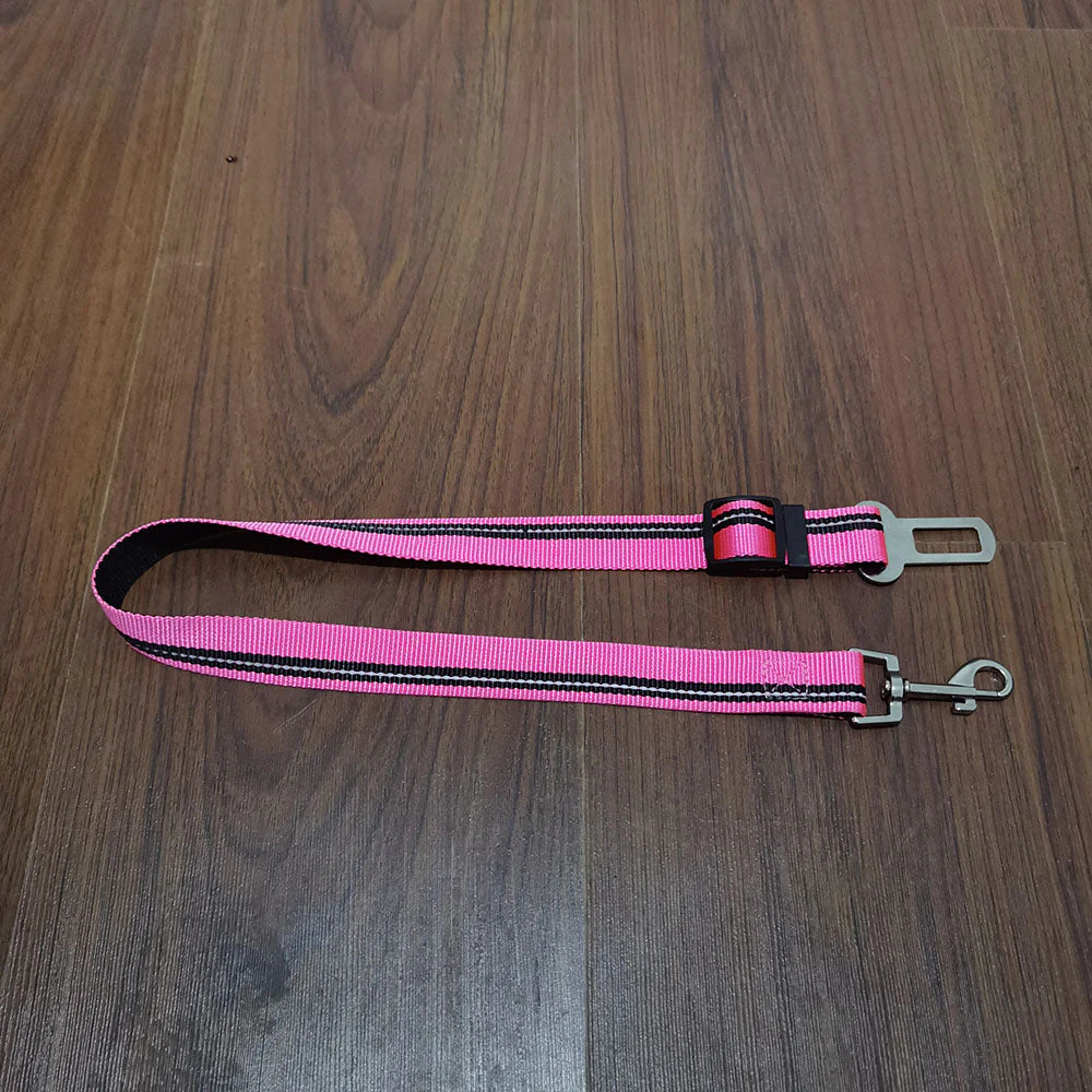 HULIANFU Pet Supplies Car Seat Belt Dog Seat Belt Dog Leash Vehicle Belt Adjustable Cushioning Elastic Reflective Safety Rope for Dog Cat - Deanwangkt