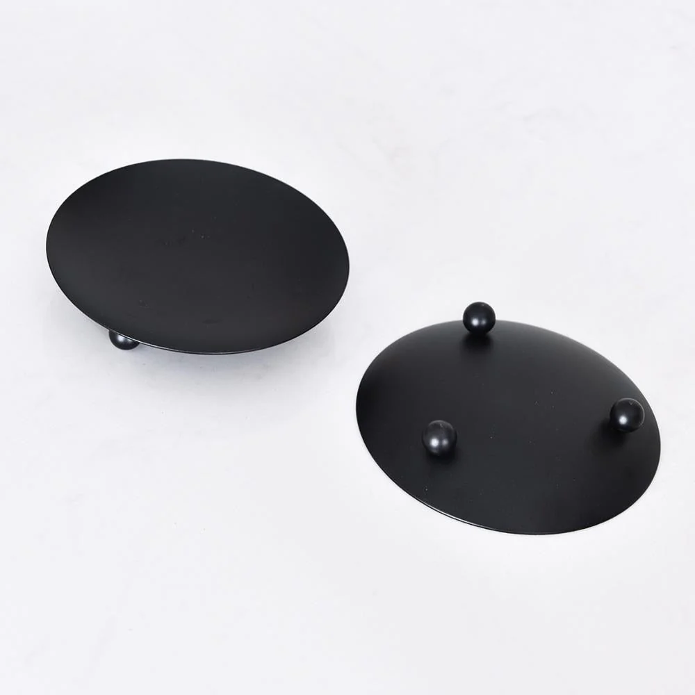HULIANFU Iron Black Gold Plated Candle Holders Pillar Metal Plate For Wedding Party Festival Portavelas Candelabra Art Gift Home Decor - Deanwangkt