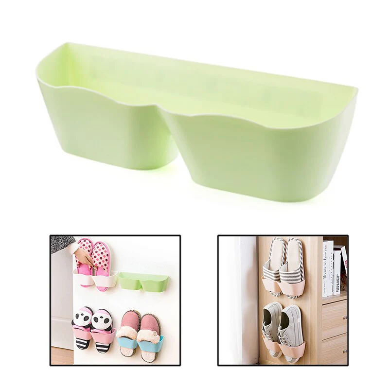 HULIANFU wall-mounted shoe rack Shoes Hanger home storage three-dimensional wall slippers shelf high heels sports shoes storage rack - Deanwangkt