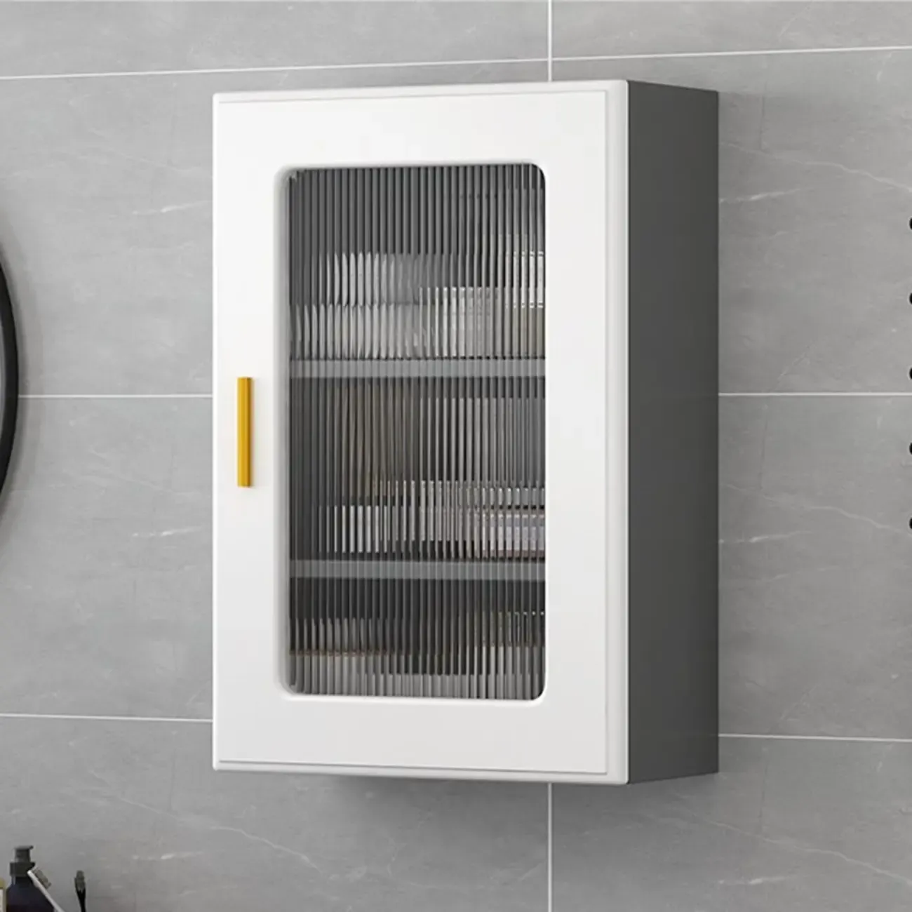 Modern Simple Floating Glass Door Wood China Cabinet