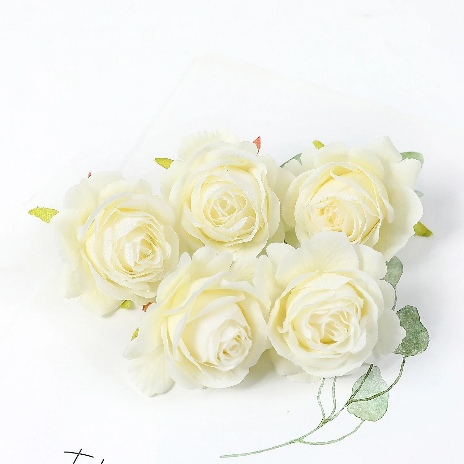 HULIANFU 2026  5PCs Rose Artificial Flowers Silk Fake Flowers For Home Room Decor Party Wedding Valentines Day Decorations DIY Crafts Accessory - Deanwangkt