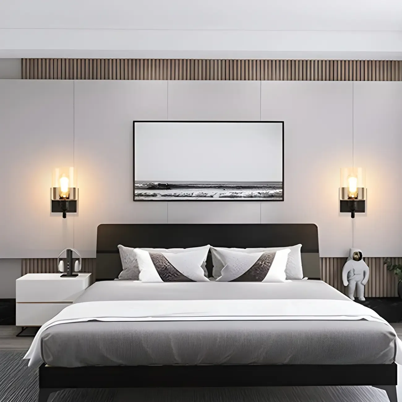 1-Light Modern Metal Cylinder Glass Bathroom Vanity Light