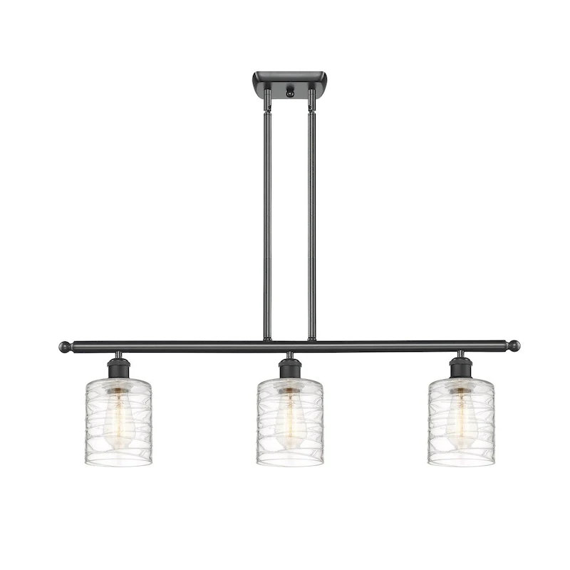 Innovations Lighting Ballston Cobbleskill - 3 Light 36  Island Light