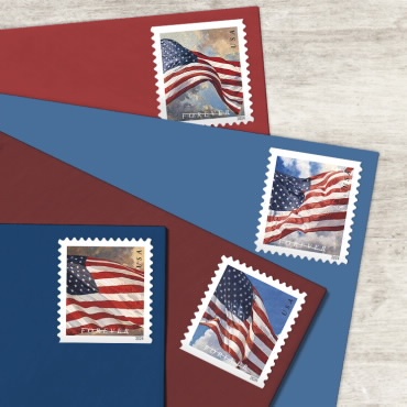 100Rolls=4.88/Roll~2017~2025 Limited Stock! Flag Stamps Up to 94% OFF! ✉️ Perfect for Small Biz & Weddings → Shop Now