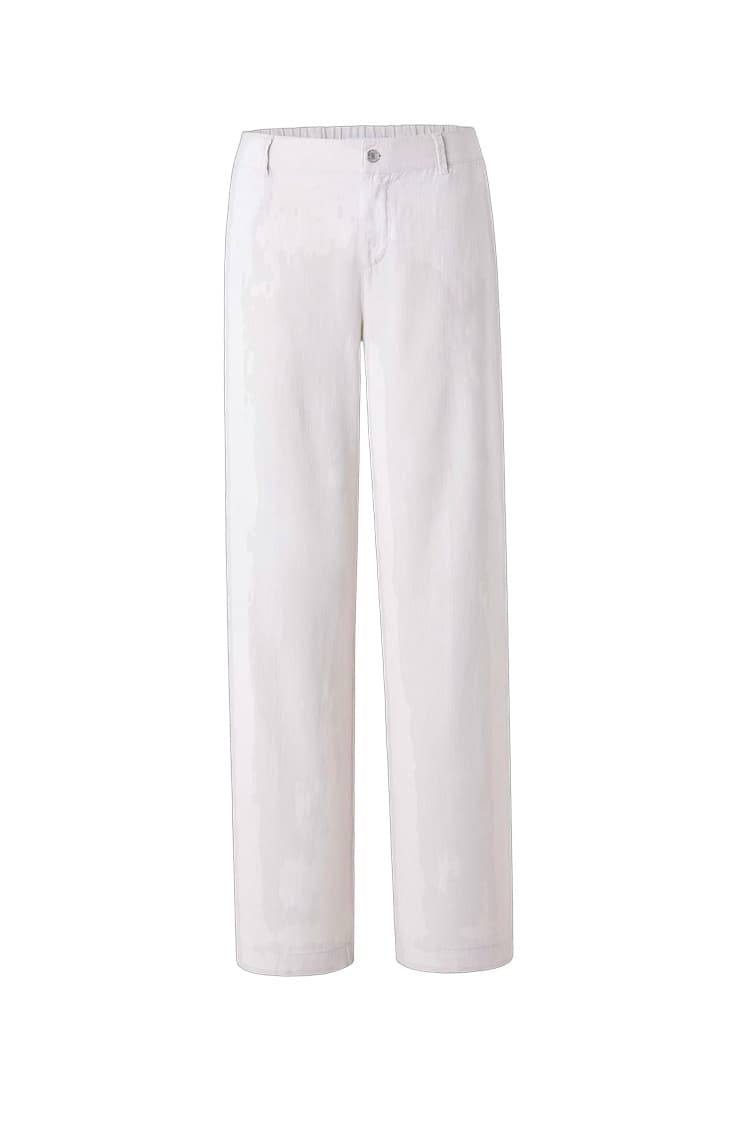 Relaxed Fit Damenhose von Angels mit weitem Bein aus heller Baumwoll-Leinen-Mischung