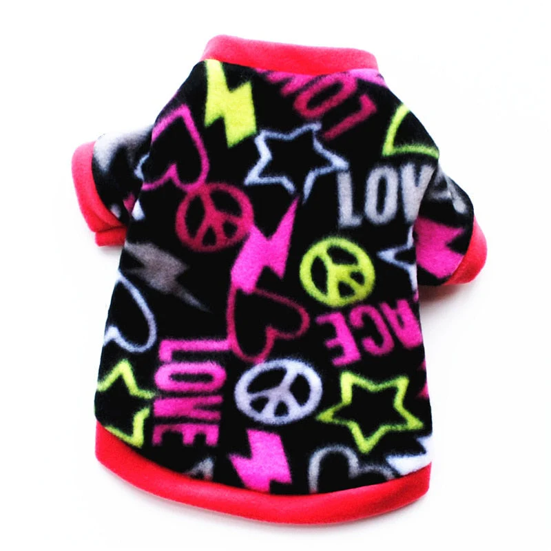 HULIANFU Warm Fleece Pet Dog Clothes Cute Skull Printed Pet Coat Puppy Dogs Shirt Jacket French Bulldog Pullover Camouflage Dog Clothing - Deanwangkt