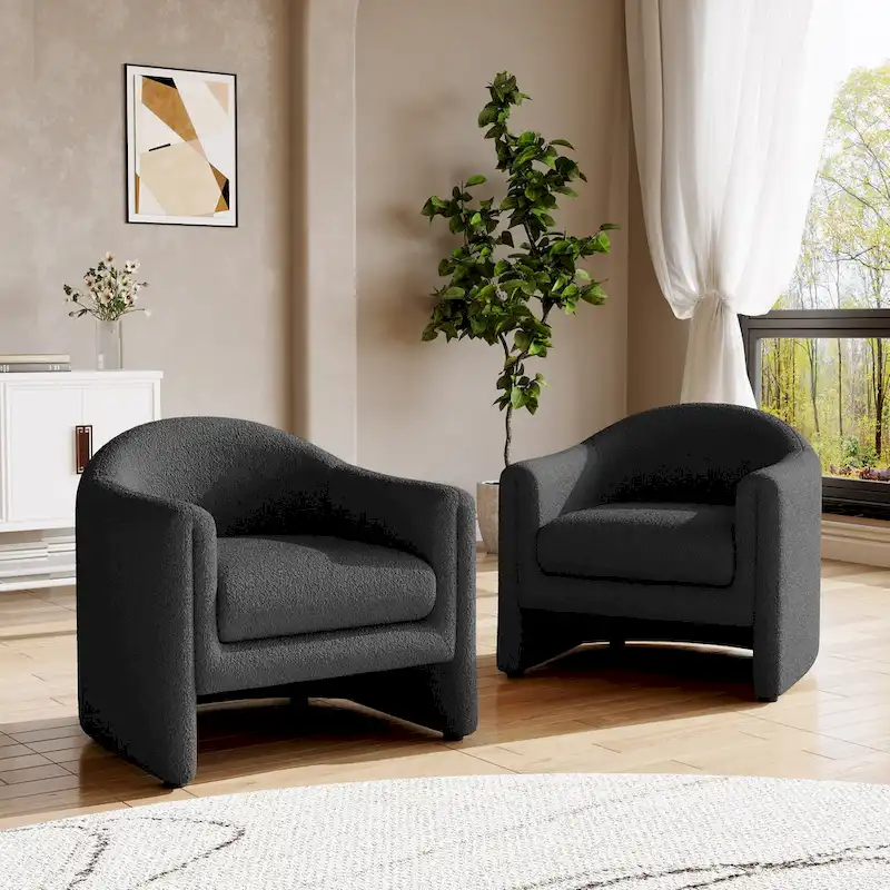 Modern 32.3 wide Upholstered Accent Chairs Set of 2