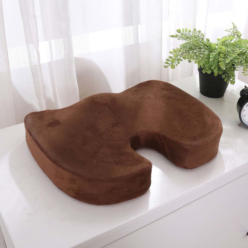 HULIANFU Orthopedic Booster Seat Cushion Memory Foam Chair Massage Pad Office Back-rest Pad Driver Pilot Headrest - Deanwangkt