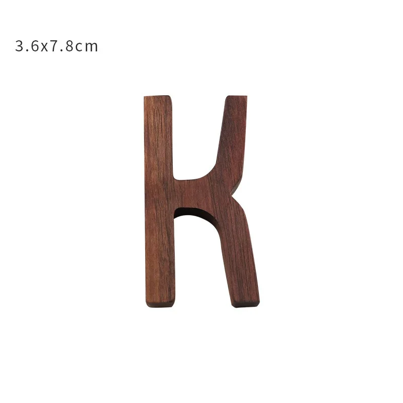 HULIANFU NEW Nordic Style Black Walnut Letter Decorative Letters Combination Wall Decoration DIY Letter Home Decoration Wooden Alphabet - Deanwangkt