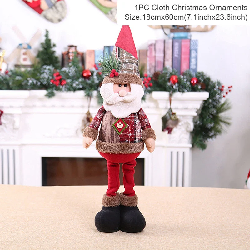 HULIANFU Santa Claus Christmas Doll Merry Christmas Decorations for Home Elk Christmas Ornaments Xmas Tree Decor  Navidad Natal Gifts - Deanwangkt