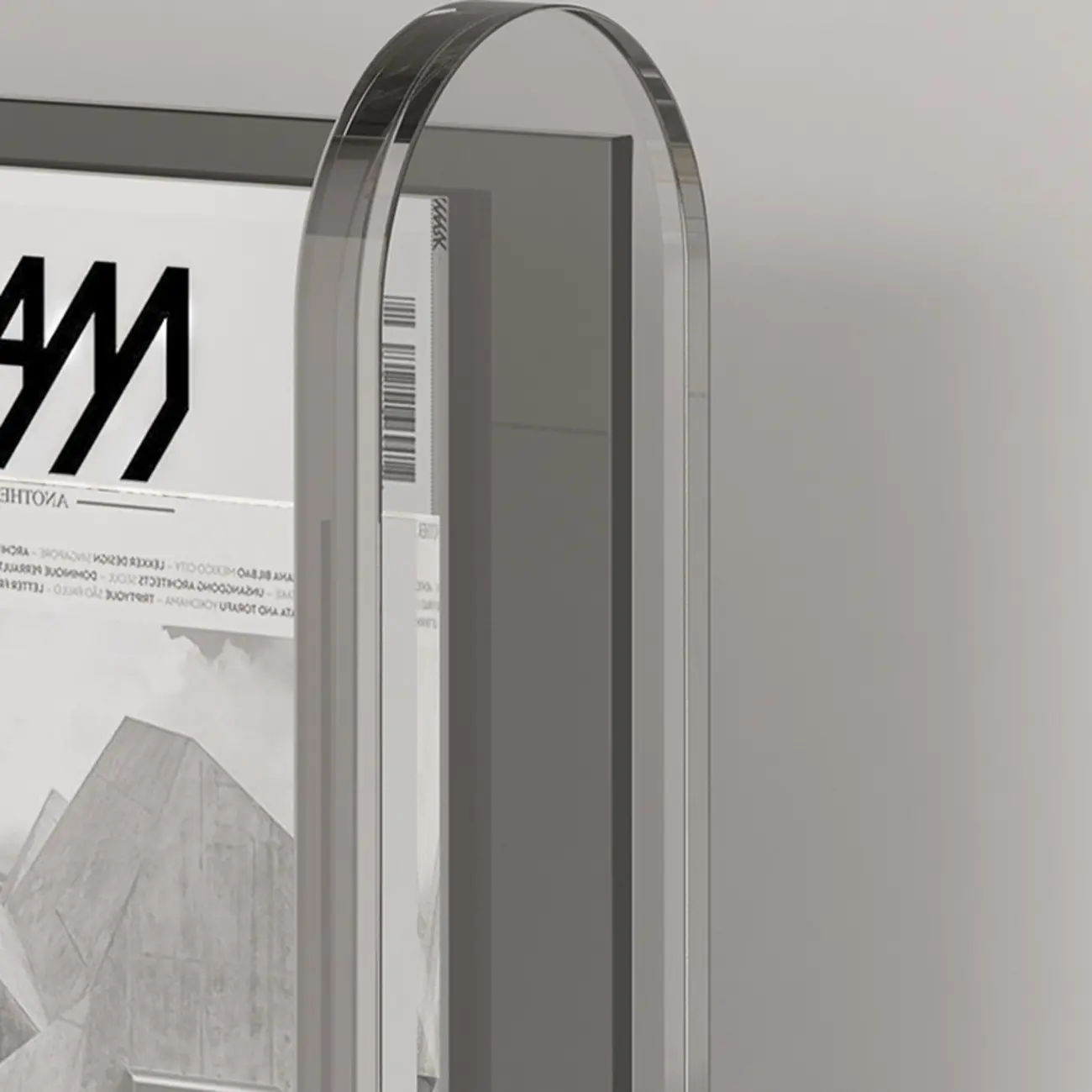 Vertical Acrylic 4-Shelf Closed Back Display Bookcase