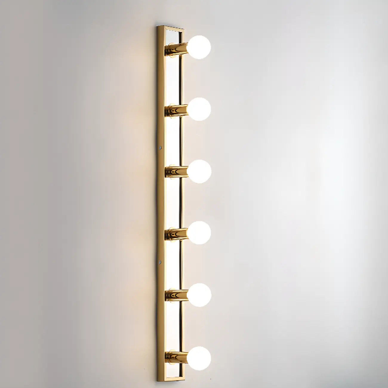 Gold Modern Steel Multi-Bulb Bathroom Light Fixture