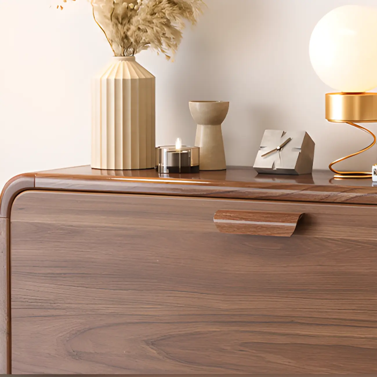 Traditional Hidden Adjustable 3 Tiers Solid Wood Shoe Cabinet