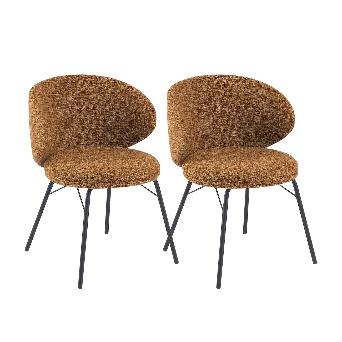 Modern Leathaire Upholstered Metal Leg Dining Chair