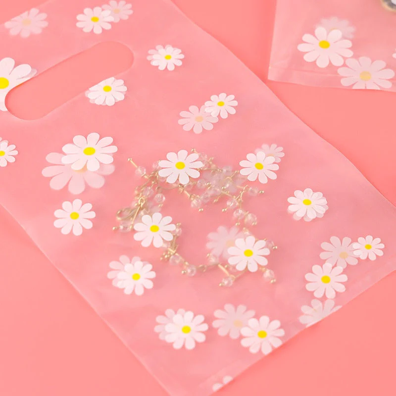 HULIANFU Small Plastic Bag for Jewelry/Earrings/Scarf/Socks Little Daisy Wedding Gift Bags Mini Packaging Bags for Business 25pcs/lot - Deanwangkt