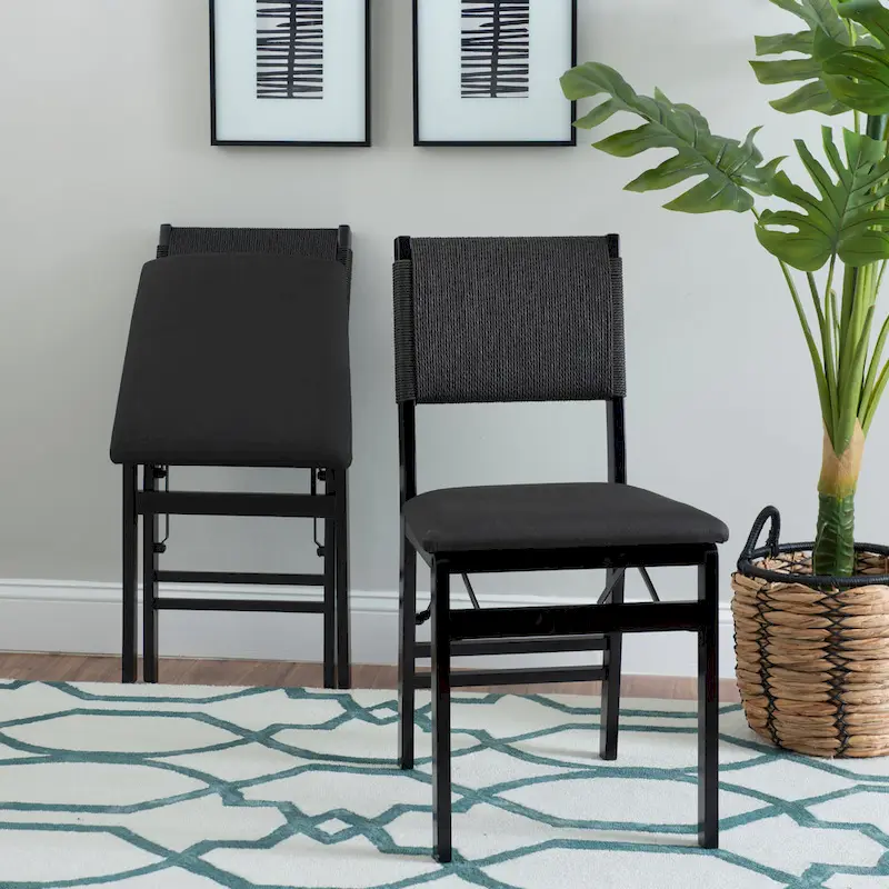 Imperial Wood Rope Folding Dining Chair (Set of 2)