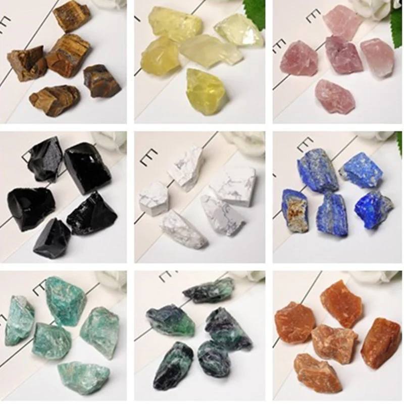 HULIANFU Natural Crystal Quartz Coarse Mineral Specimen, Rose Crystal, Irregular Shape, Rough Rock, Reiki Healing Stone Home Decoration - Deanwangkt