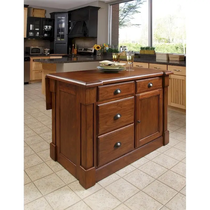 Homestyles Aspen Rustic Cherry Kitchen Island