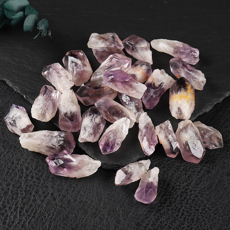 HULIANFU Natural Crystal Quartz Coarse Mineral Specimen, Rose Crystal, Irregular Shape, Rough Rock, Reiki Healing Stone Home Decoration - Deanwangkt