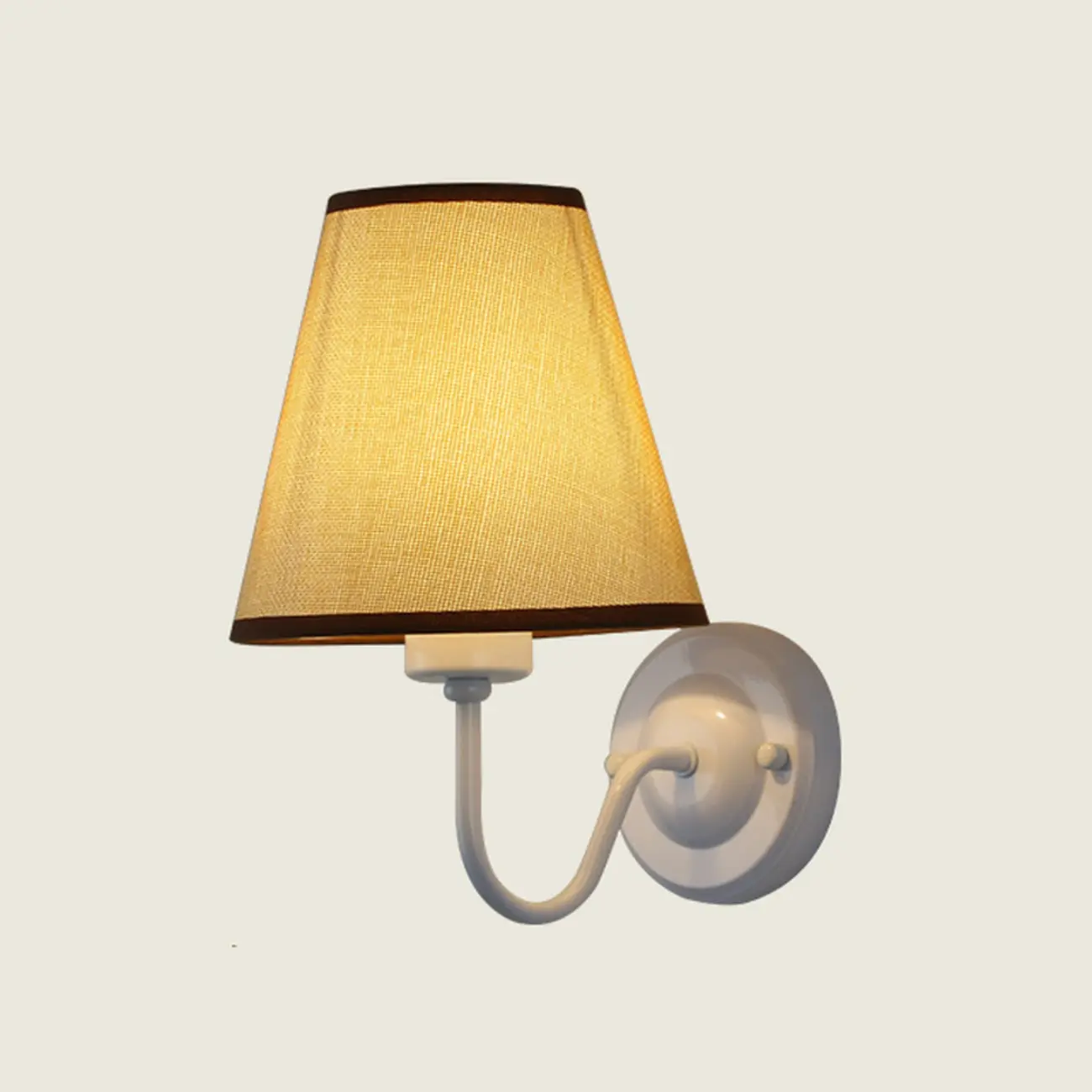 Vintage Wall Sconce with Fabric Shade for Residential Use