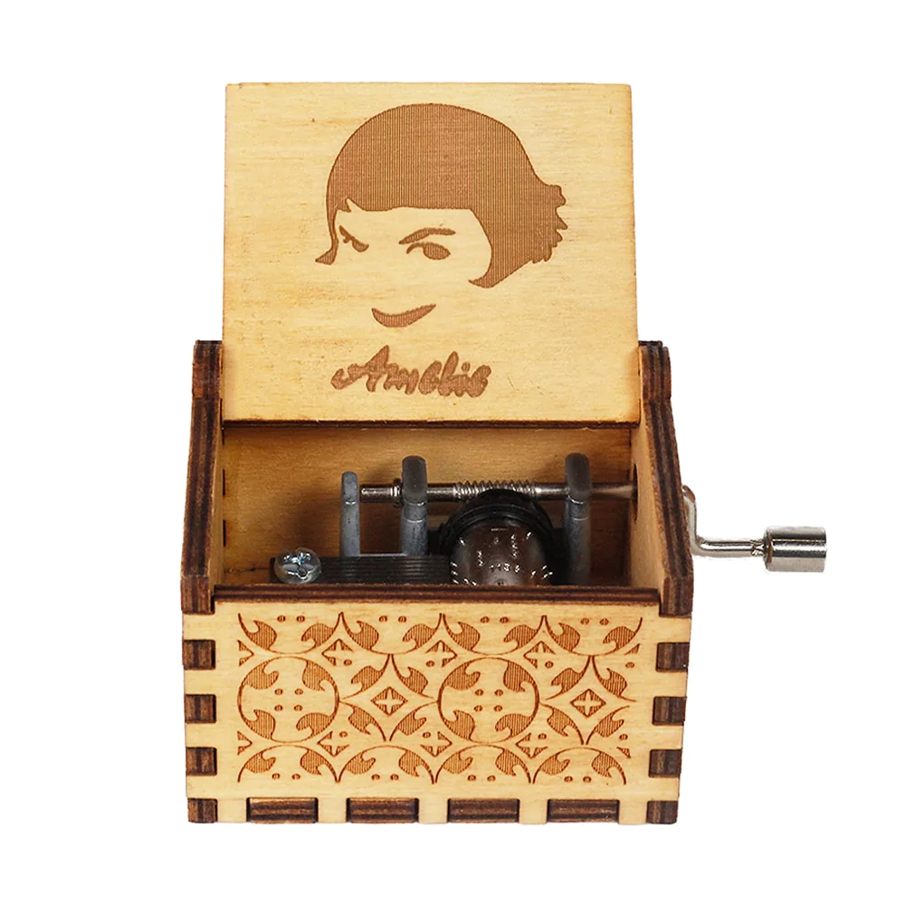 HULIANFU New Attack On Titan Queen Music Box Antique Carved Wooden Hand Cranks Power Game Crossing Rainbow Christmas Birthday Gifts - Deanwangkt