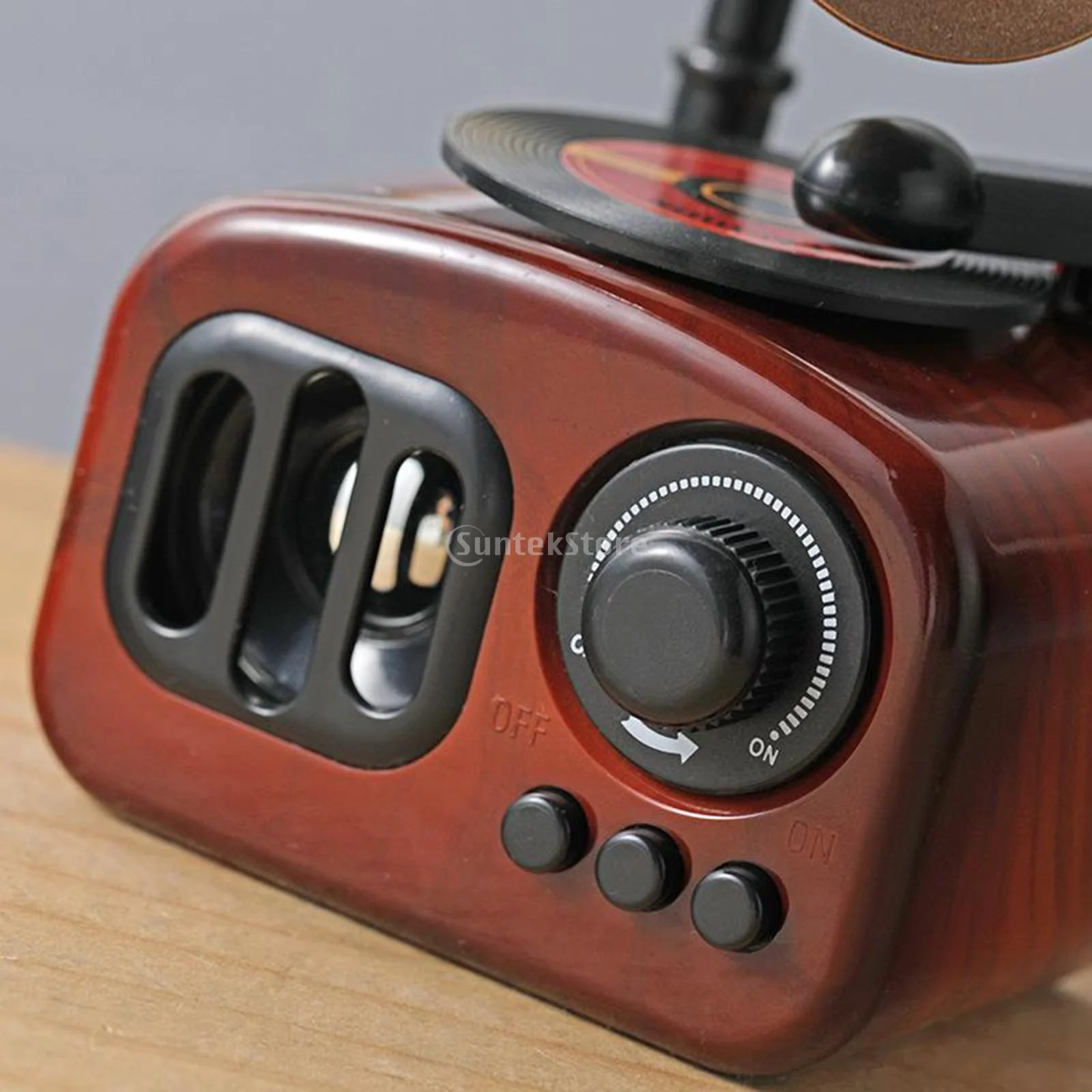 HULIANFU Retro Phonograph Shape Music Box Classical Art Decor Music Box Crafts Gift Home Decoration Antique Vintage Decor - Deanwangkt