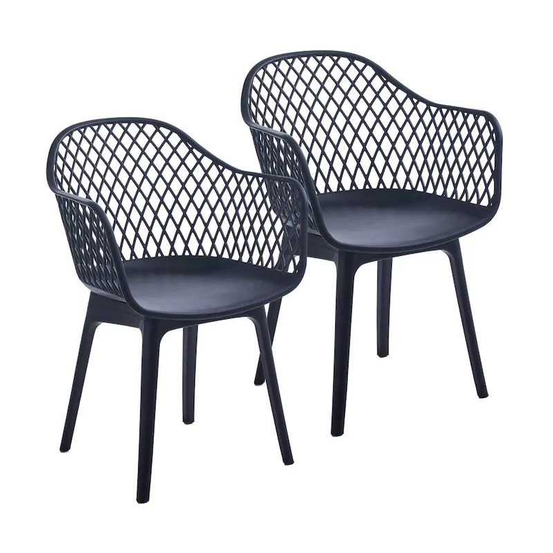Porthos Home Miro Dining Chairs Set Of 2, Plastic Shell And Legs